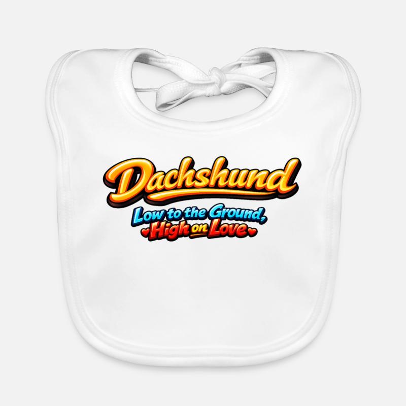 Teckel : Terrain bas, amour élevé Bavoir bio Bébé