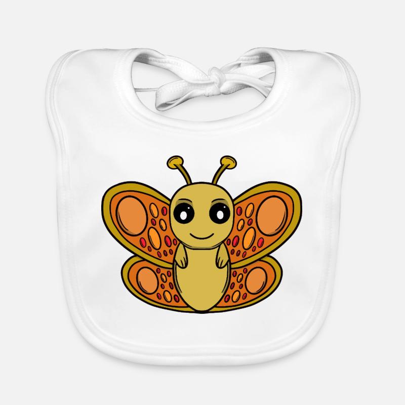 Papillon Chibi Ensoleillé Bavoir bio Bébé