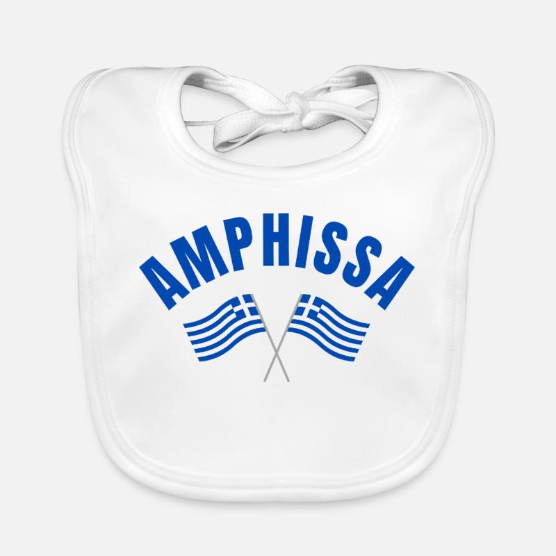 Amphissa Drapeaux grecs Bavoir bio Bébé