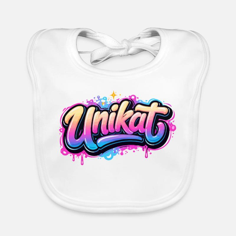 Unique Graffiti Neon Organic Baby Bibs