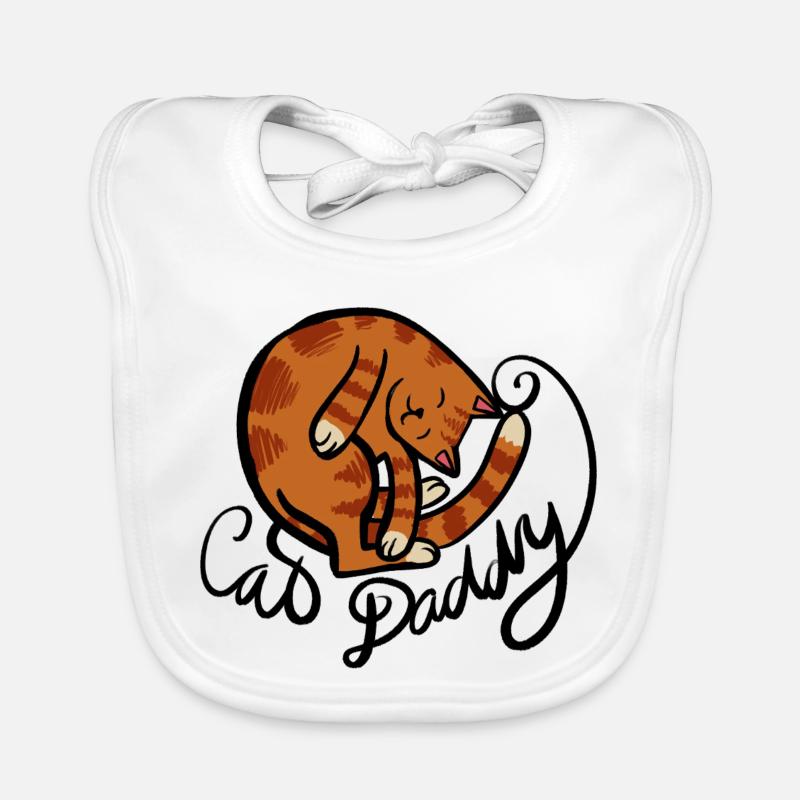 Illustration eines gekrümmten Tabby-Nickerchens Baby Bio-Lätzchen