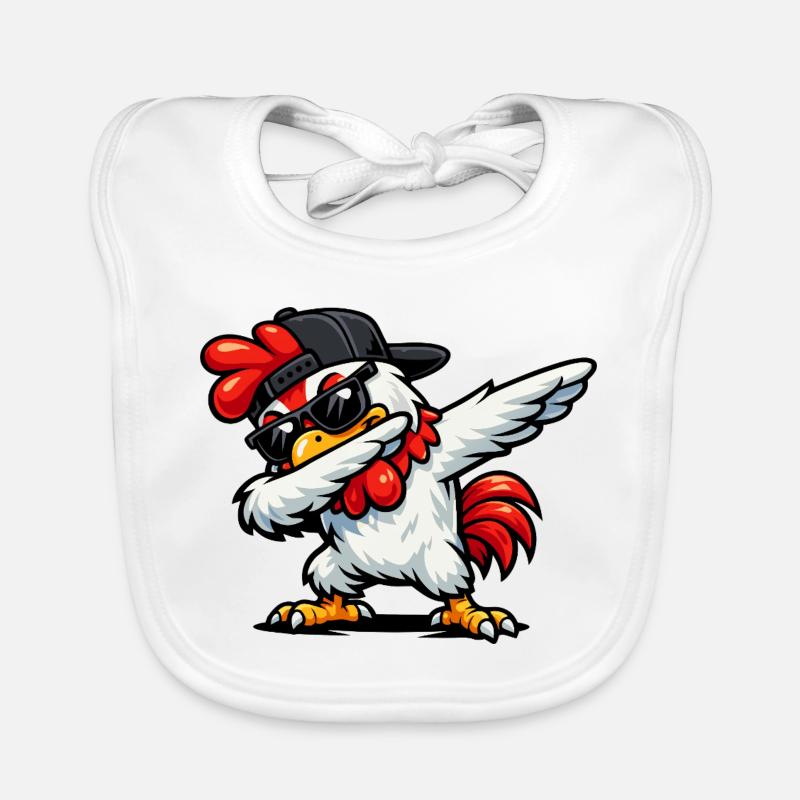 Dabbing Rooster Organic Baby Bibs