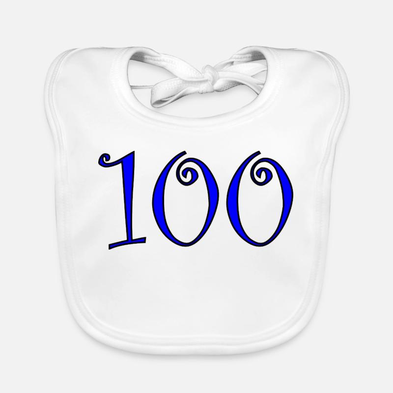 100. 100 ANS. 100e ANNIVERSAIRE. ANNIVERSAIRE 100  Bavoir bio Bébé