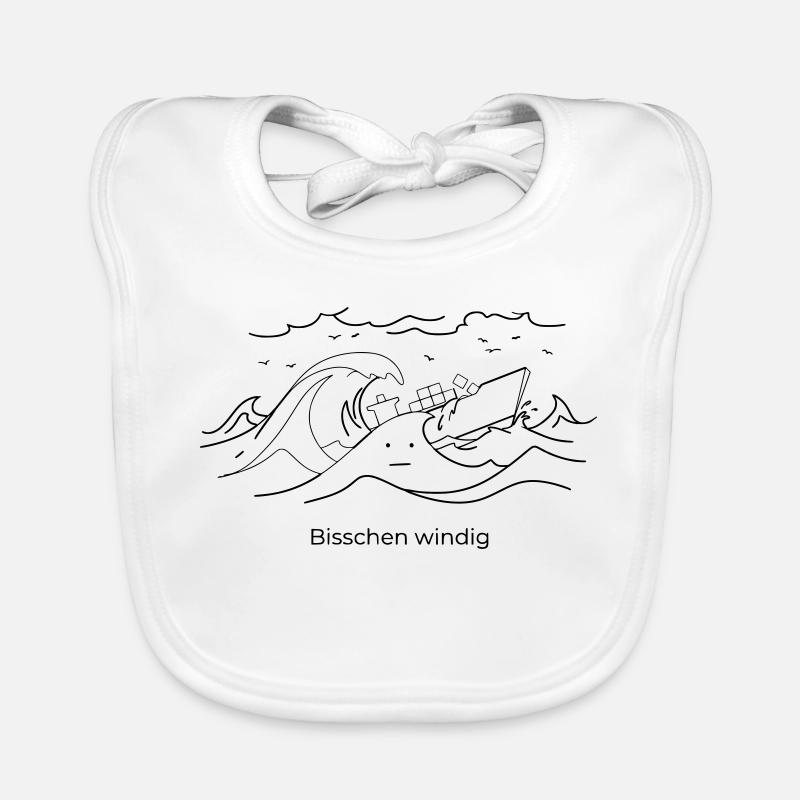 Bisschen Windig Seefahrt Sturm Moin Ozean See Baby Bio-Lätzchen