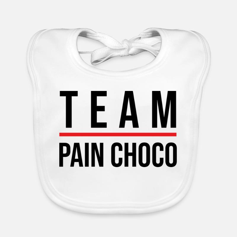 Team chocolate bread Organic Baby Bibs
