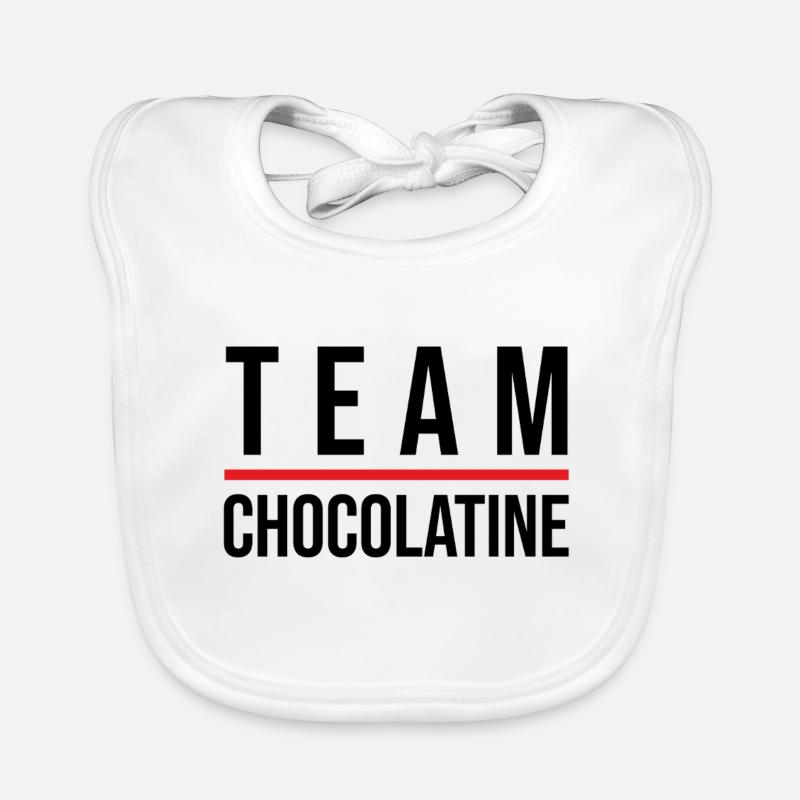 Team chocolatine Bavoir bio Bébé