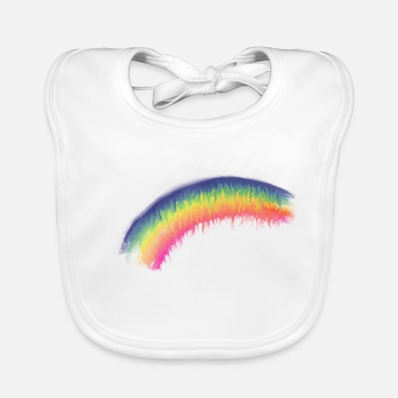 Regenbogen Pinselbogen Baby Bio-Lätzchen