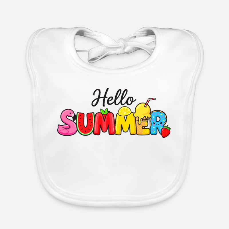 Hello Summer Obstbuchstaben Baby Bio-Lätzchen