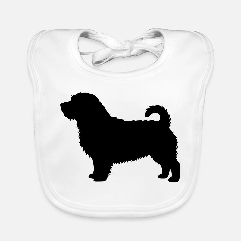 Norfolk-Terrier-Silhouette Baby Bio-Lätzchen