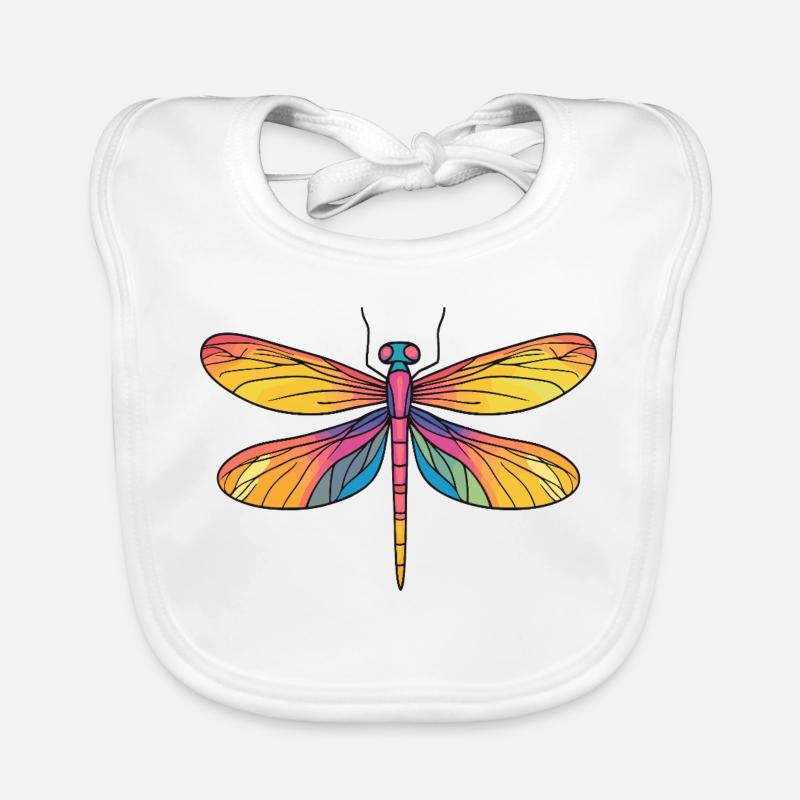 Ailes de Libellule arc-en-ciel Bavoir bio Bébé