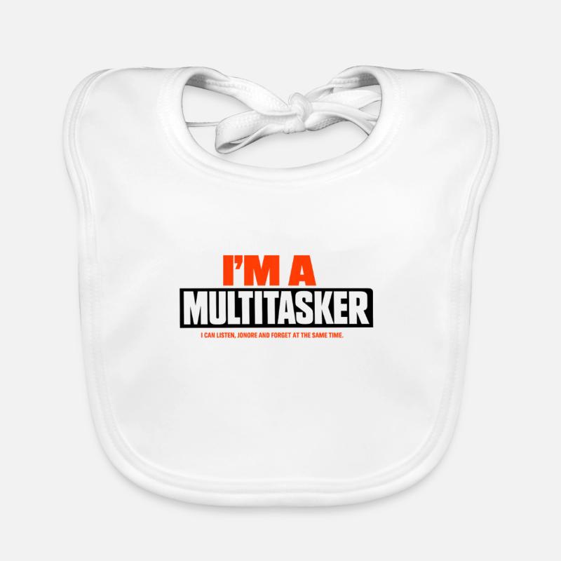 Multitasker Listen Ignore Forget Baby Bio-Lätzchen
