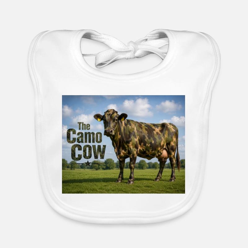 Tarnkuh auf der Wiese Baby Bio-Lätzchen