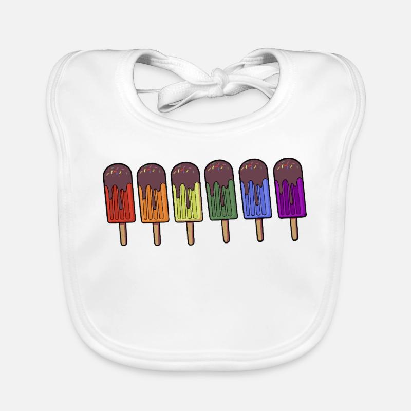 Rainbow Frozen pop Parade Bavoir bio Bébé
