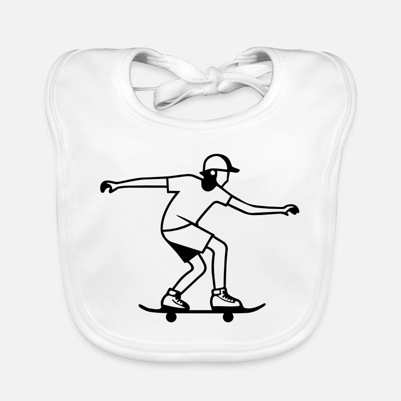 Skateboarder Baby Bio-Lätzchen