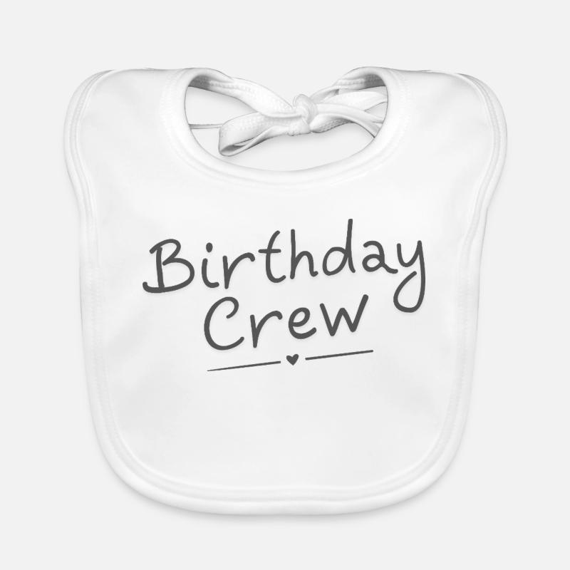 Birthday Crew Organic Baby Bibs