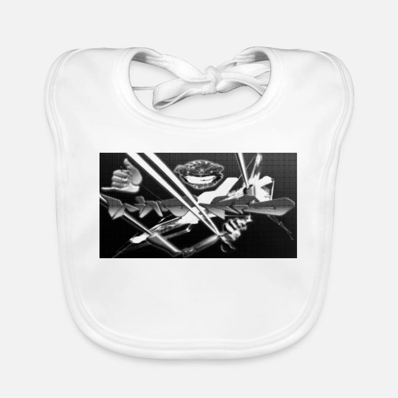 Grotesque Face Neon Contrast Organic Baby Bibs