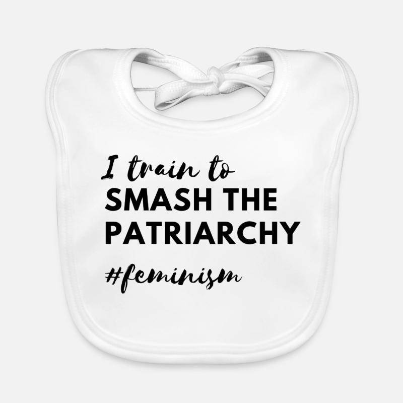 Smash the Patriarchy – Feminist Strength Statement Baby Bio-Lätzchen
