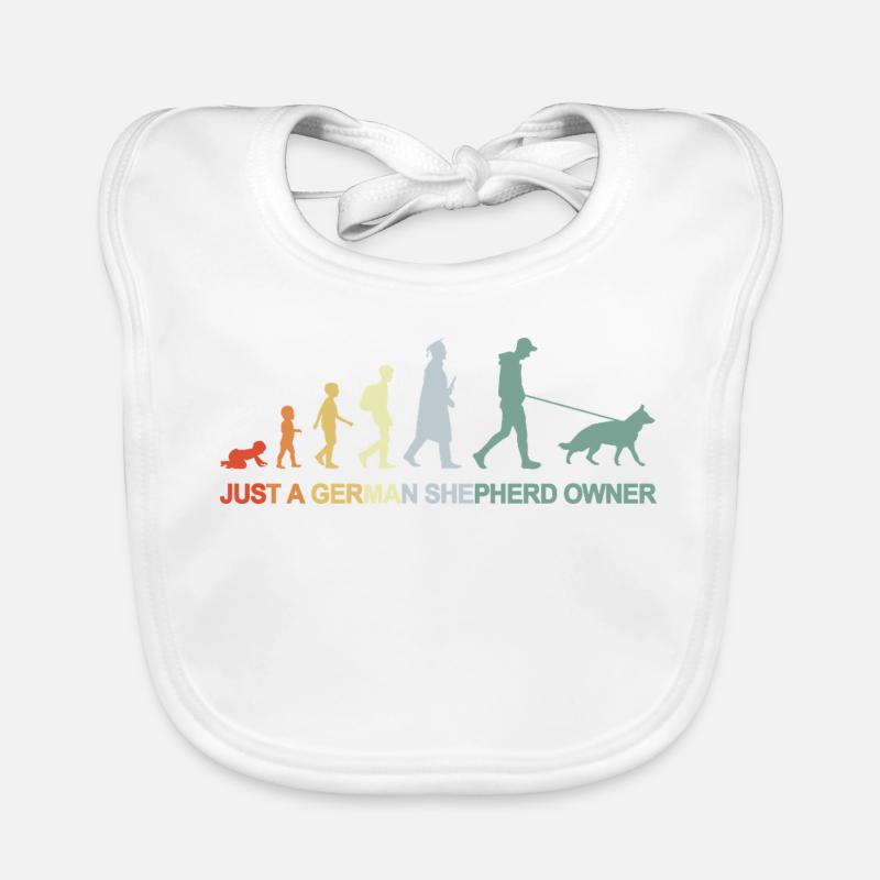 Evolution Schäferhund Besitzer Baby Bio-Lätzchen