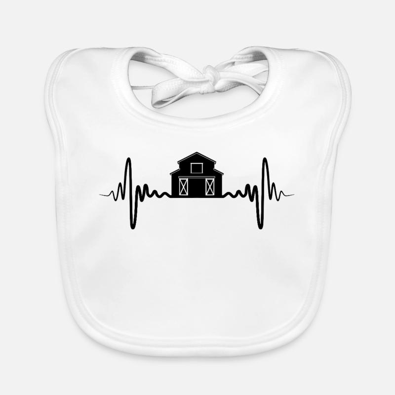 Farm Cardiogram Organic Baby Bibs