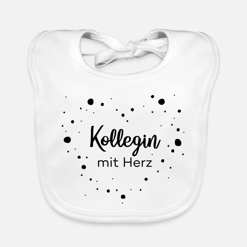 Kollegin mit Herz Baby Bio-Lätzchen