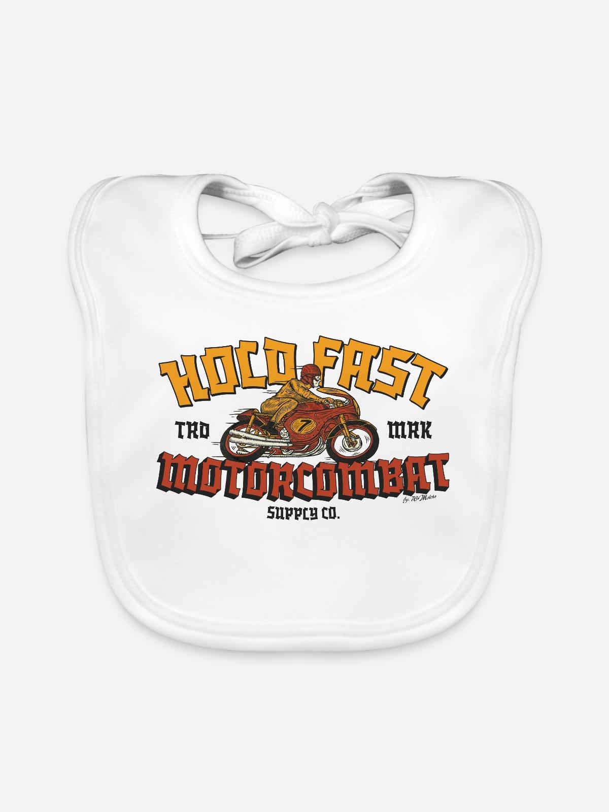 Hold Fast - Baby Bio-Lätzchen - Weiß - Vorne