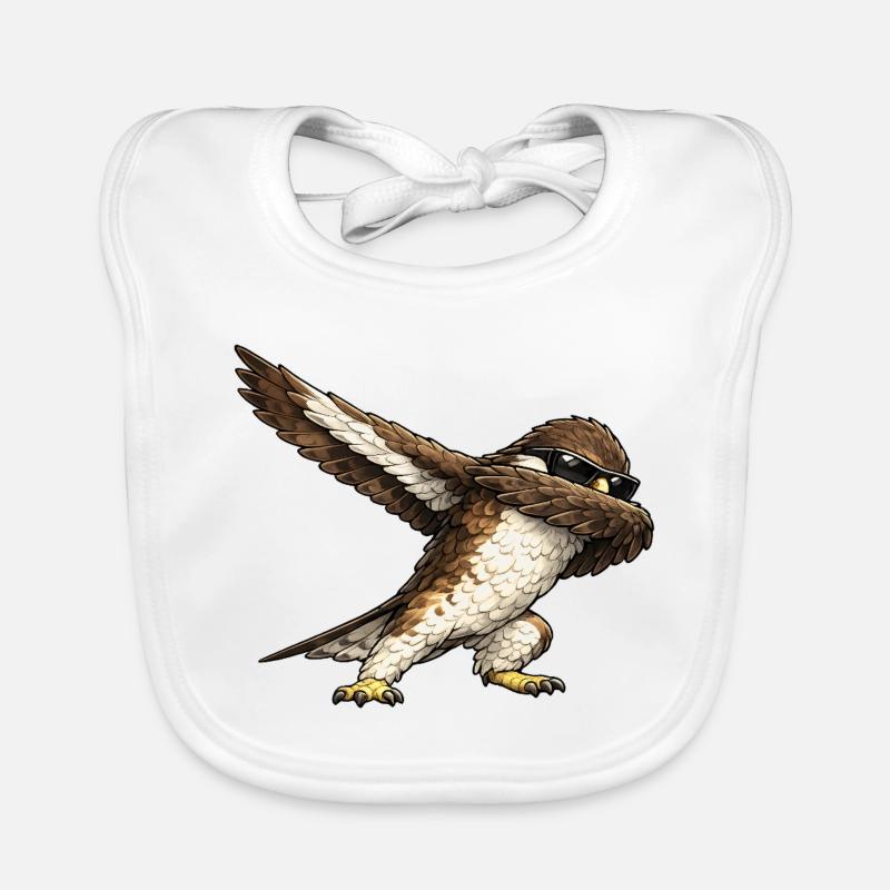 Dabbing buzzard Organic Baby Bibs