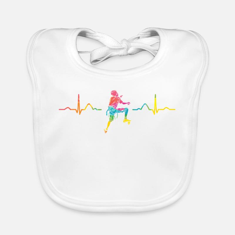 Boulderer Herzschlag Boulder Bouldern Baby Bio-Lätzchen