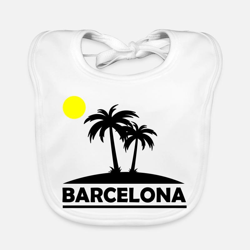 Plage de Barcelone Bavoir bio Bébé
