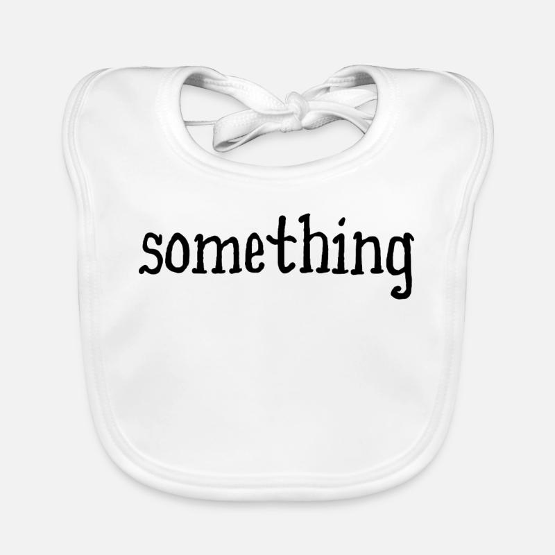 something - something - white Organic Baby Bibs