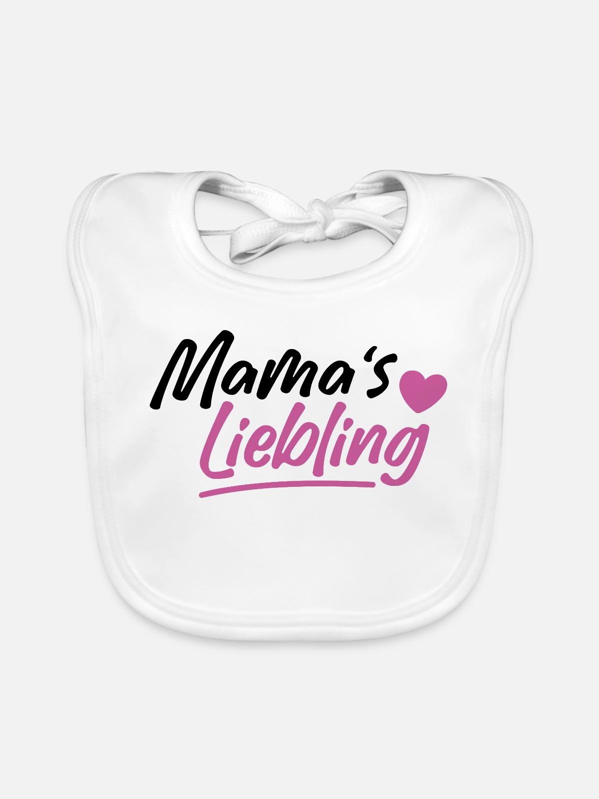 Mama's Liebling - Baby Bio-Lätzchen - Weiß - Vorne