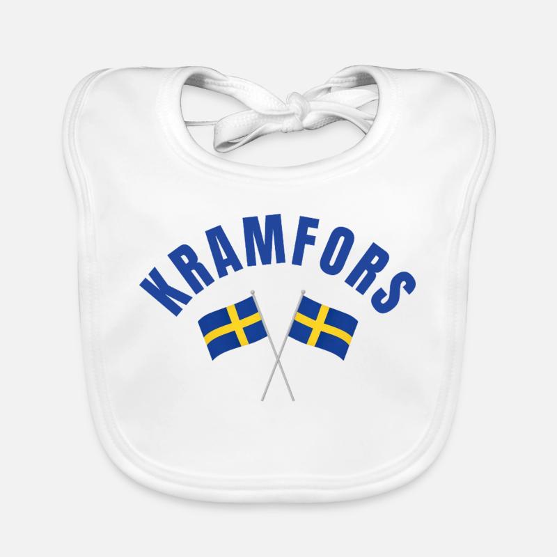 Kramfors Swedish Flags Organic Baby Bibs