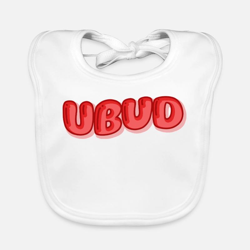 Ubud Bubble Schrift Design Baby Bio-Lätzchen
