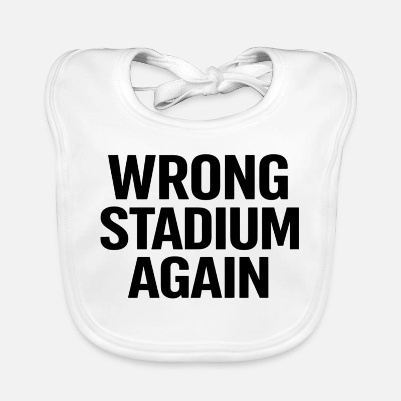 Wrong Stadium Again Organic Baby Bibs