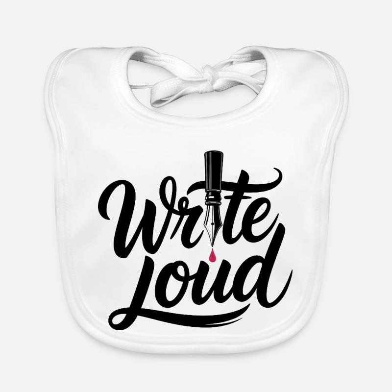 Write Loud Journalism Organic Baby Bibs