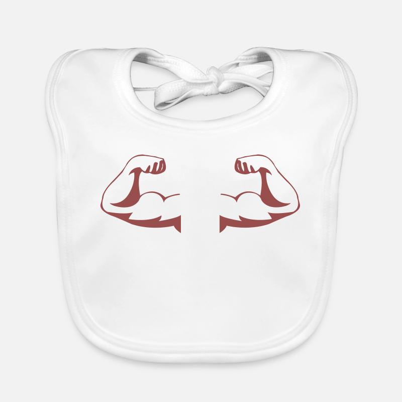 Kraftvolle Arme Silhouette Baby Bio-Lätzchen