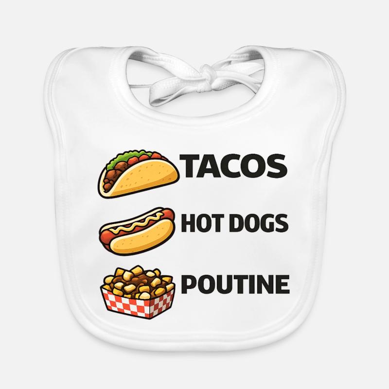 Tacos Hot Dog Poutine Bavoir bio Bébé
