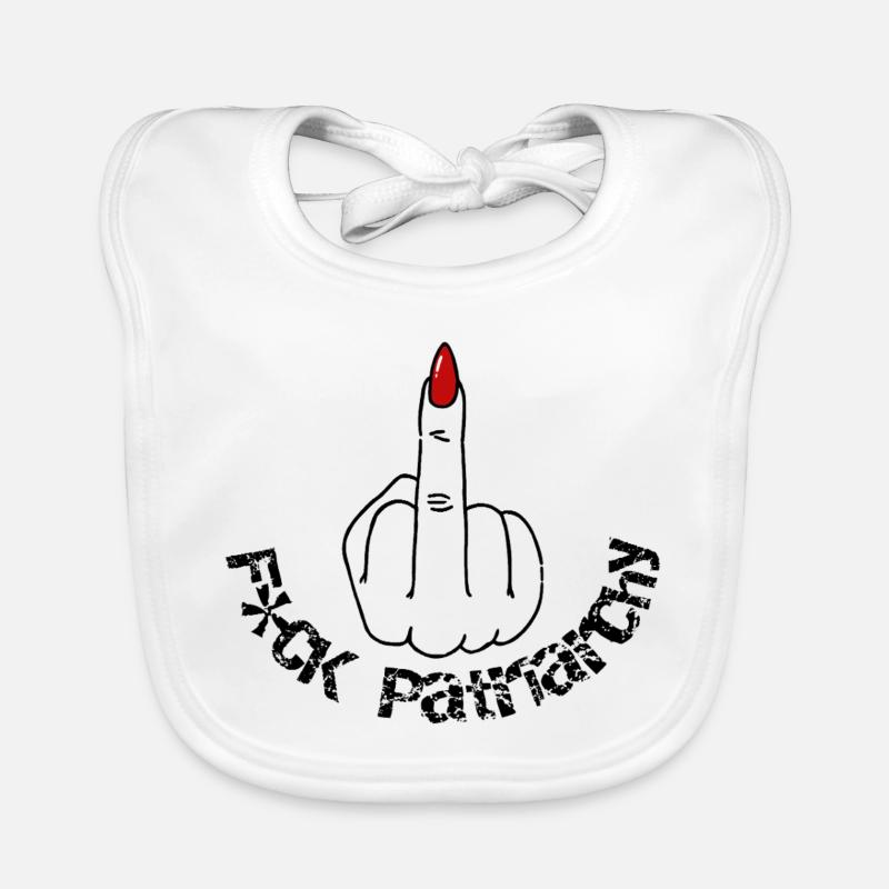 F*CK the Patriarchy - Baby Bio-Lätzchen - Weiß