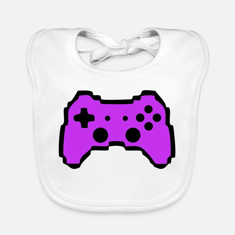 Joueur avec manette rétro Bavoir bio Bébé