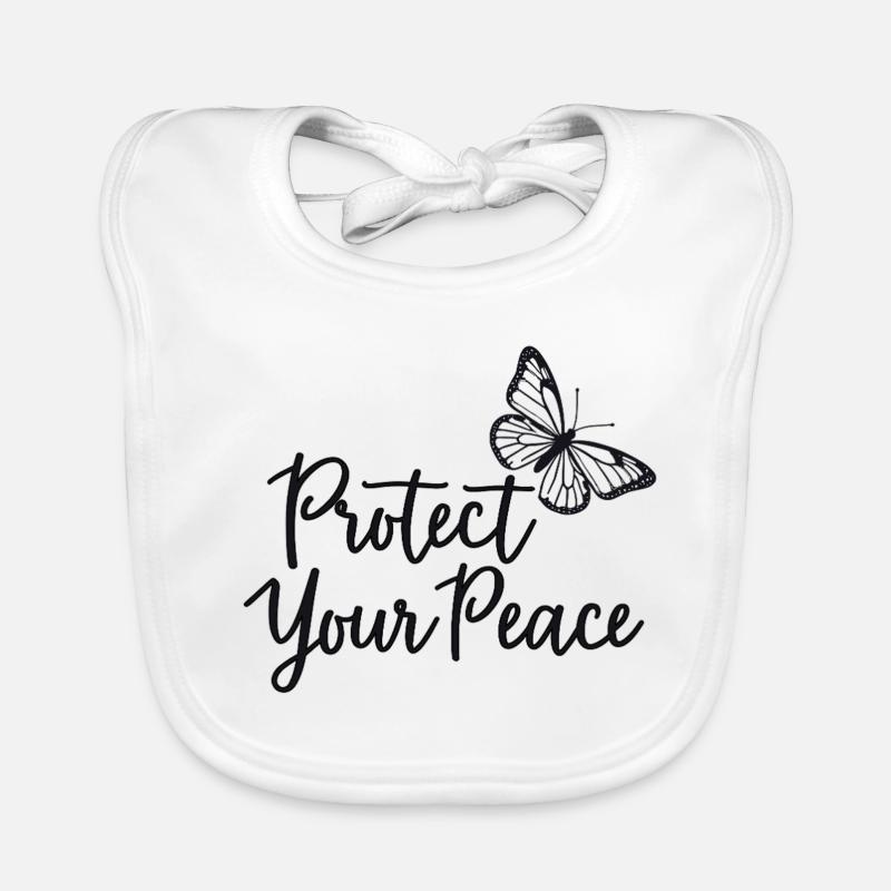 Protect Your Peace Butterfly Inner Peace Organic Baby Bibs