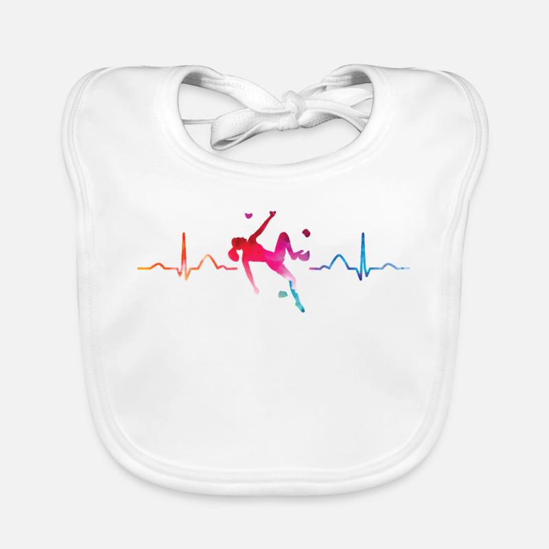 Boulderer Herzschlag Boulder Bouldern Baby Bio-Lätzchen