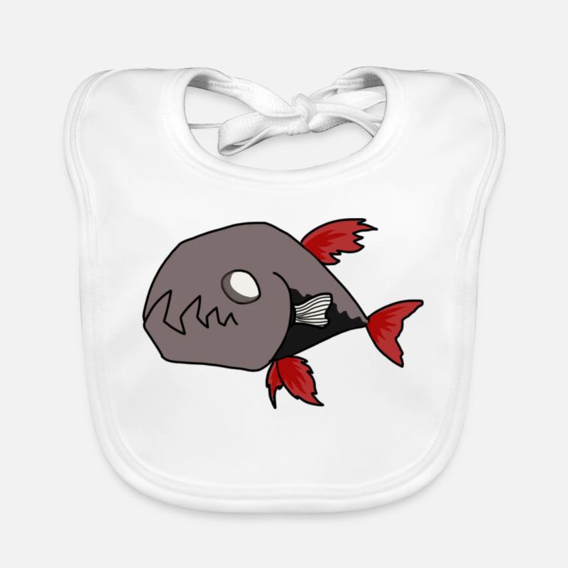 Schwarzer Fisch Baby Bio-Lätzchen