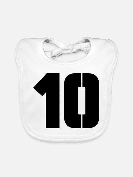 10 - Bavoir bio Bébé - blanc - Devant
