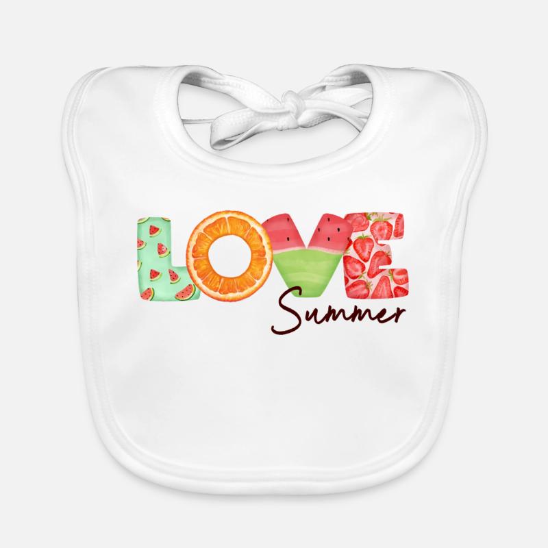 Ich liebe den Sommer Baby Bio-Lätzchen