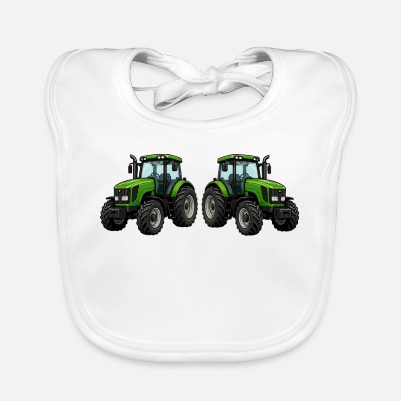 Tractor Green - Conception agricole Bavoir bio Bébé
