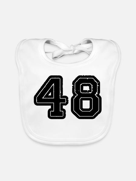 48 - Organic Baby Bibs - white - Front