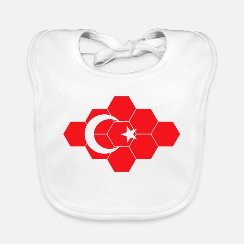 Art du drapeau hexagonal de Turquie Bavoir bio Bébé