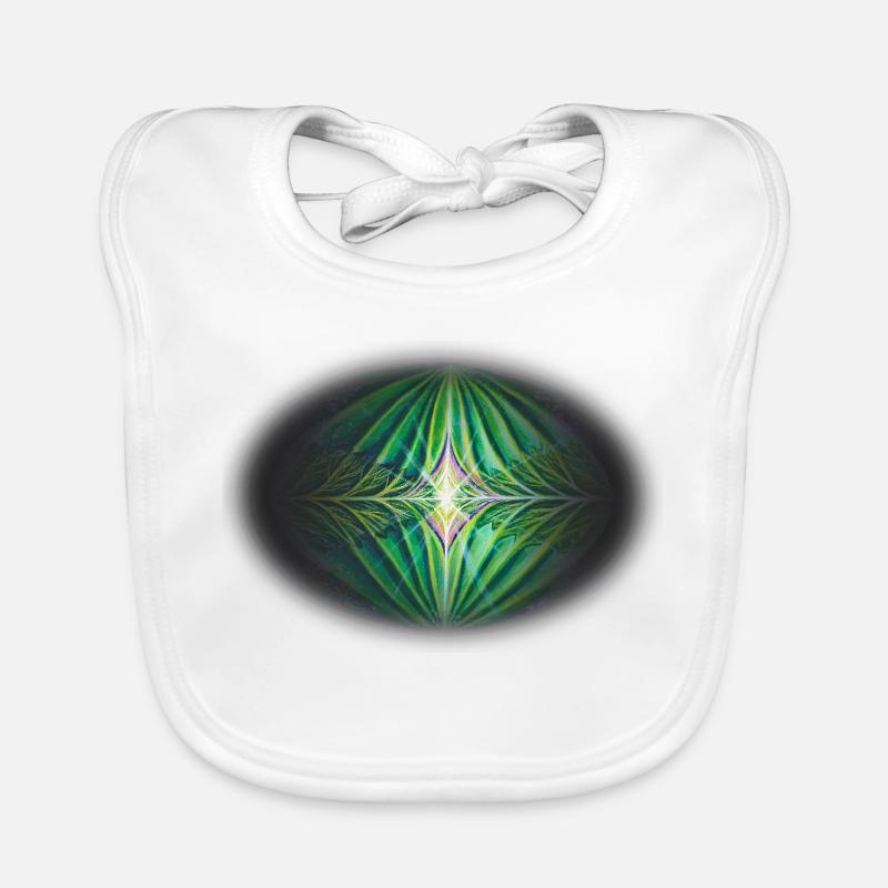 Symmetrical Leaf Art | Botanical Abstract Design Organic Baby Bibs