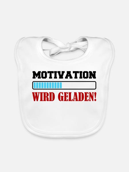motivation_wird_geladen- - Baby Bio-Lätzchen - Weiß - Vorne