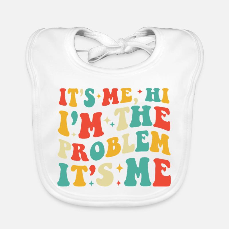 Bright Retro Typography Confession Organic Baby Bibs