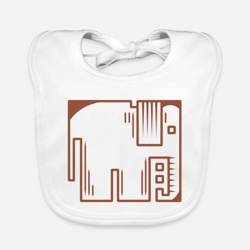 Éléphant Bavoir bio Bébé